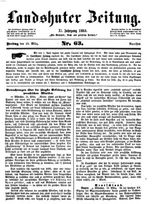 Landshuter Zeitung Freitag 18. März 1859