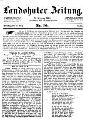 Landshuter Zeitung Dienstag 29. März 1859