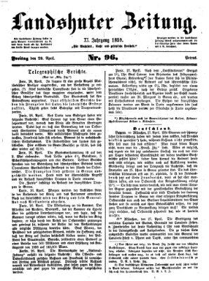 Landshuter Zeitung Freitag 29. April 1859