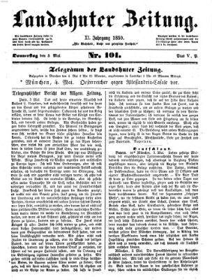 Landshuter Zeitung Donnerstag 5. Mai 1859