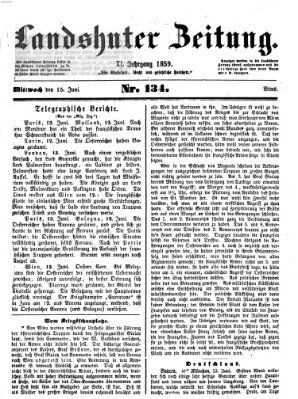 Landshuter Zeitung Mittwoch 15. Juni 1859