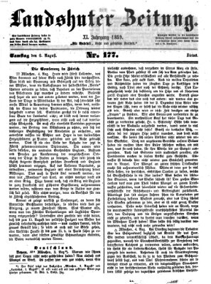 Landshuter Zeitung Samstag 6. August 1859