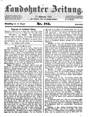 Landshuter Zeitung Samstag 13. August 1859