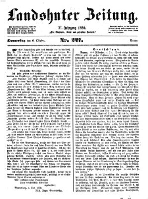 Landshuter Zeitung Donnerstag 6. Oktober 1859