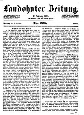 Landshuter Zeitung Freitag 7. Oktober 1859