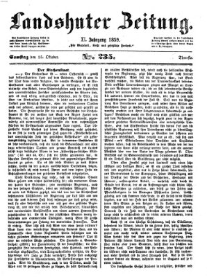 Landshuter Zeitung Samstag 15. Oktober 1859