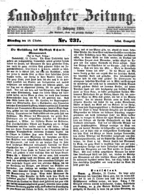 Landshuter Zeitung Dienstag 18. Oktober 1859