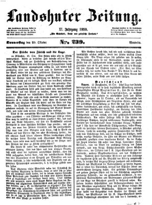 Landshuter Zeitung Donnerstag 20. Oktober 1859