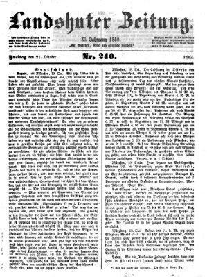 Landshuter Zeitung Freitag 21. Oktober 1859