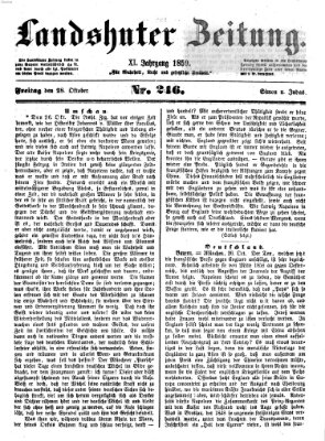 Landshuter Zeitung Freitag 28. Oktober 1859