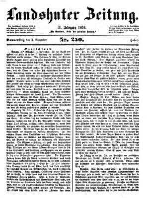 Landshuter Zeitung Donnerstag 3. November 1859