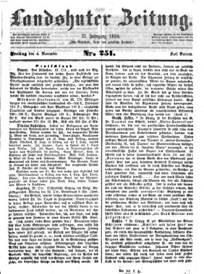 Landshuter Zeitung Freitag 4. November 1859