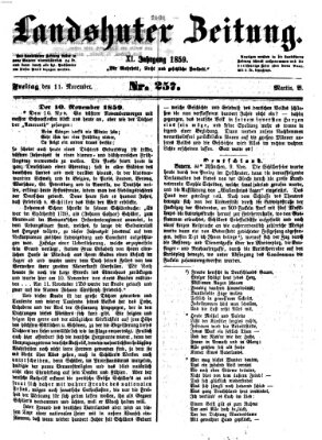 Landshuter Zeitung Freitag 11. November 1859