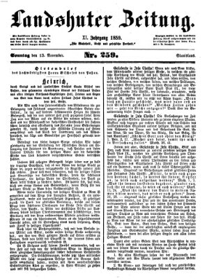 Landshuter Zeitung Sonntag 13. November 1859