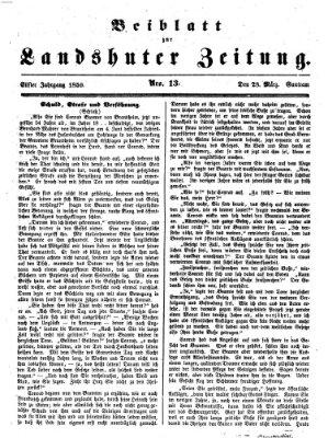 Landshuter Zeitung Montag 28. März 1859
