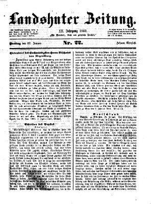 Landshuter Zeitung Freitag 27. Januar 1860