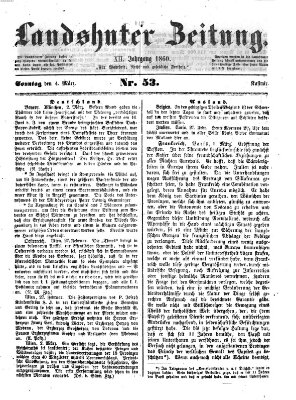 Landshuter Zeitung Sonntag 4. März 1860