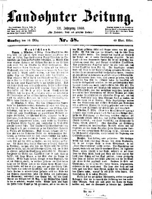 Landshuter Zeitung Samstag 10. März 1860