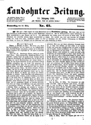 Landshuter Zeitung Donnerstag 22. März 1860