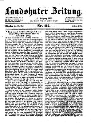 Landshuter Zeitung Dienstag 22. Mai 1860