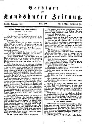 Landshuter Zeitung Montag 5. März 1860