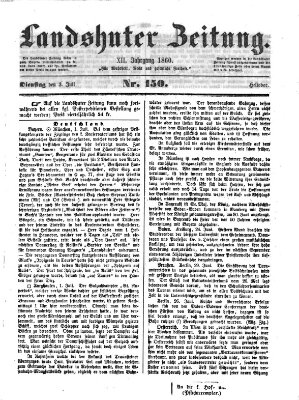 Landshuter Zeitung Dienstag 3. Juli 1860