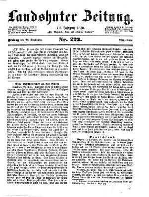 Landshuter Zeitung Freitag 28. September 1860