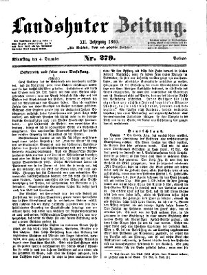 Landshuter Zeitung Dienstag 4. Dezember 1860