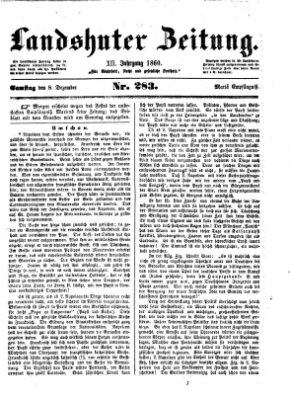 Landshuter Zeitung Samstag 8. Dezember 1860