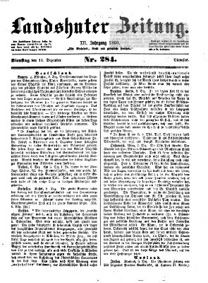 Landshuter Zeitung Dienstag 11. Dezember 1860