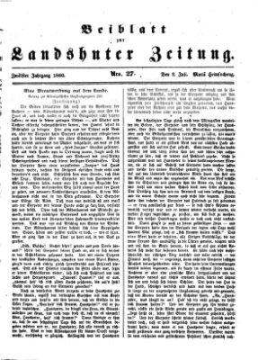 Landshuter Zeitung Montag 2. Juli 1860