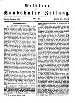Landshuter Zeitung Montag 23. Juli 1860