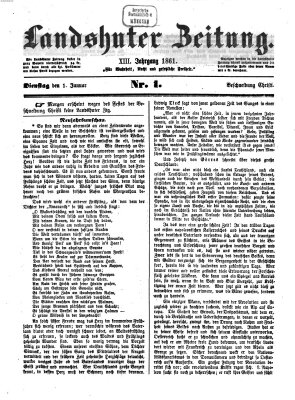 Landshuter Zeitung Dienstag 1. Januar 1861