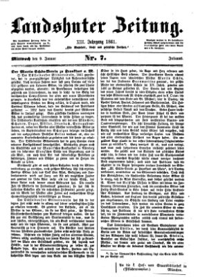 Landshuter Zeitung Mittwoch 9. Januar 1861