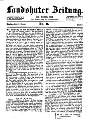 Landshuter Zeitung Freitag 11. Januar 1861