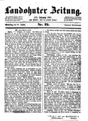 Landshuter Zeitung Sonntag 27. Januar 1861