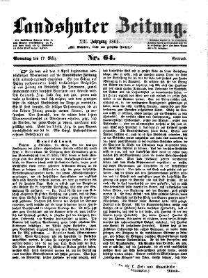 Landshuter Zeitung Sonntag 17. März 1861