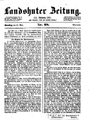 Landshuter Zeitung Samstag 23. März 1861