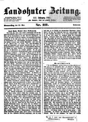 Landshuter Zeitung Donnerstag 23. Mai 1861