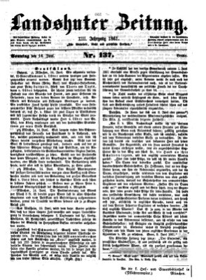 Landshuter Zeitung Sonntag 16. Juni 1861