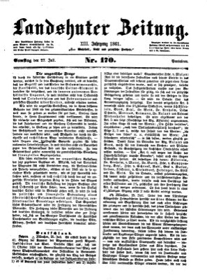 Landshuter Zeitung Samstag 27. Juli 1861