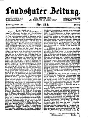 Landshuter Zeitung Sonntag 28. Juli 1861