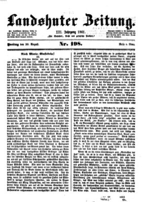 Landshuter Zeitung Freitag 30. August 1861
