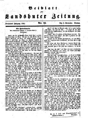 Landshuter Zeitung Montag 2. September 1861