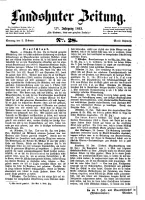 Landshuter Zeitung Sonntag 2. Februar 1862