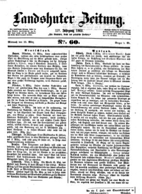 Landshuter Zeitung Mittwoch 12. März 1862