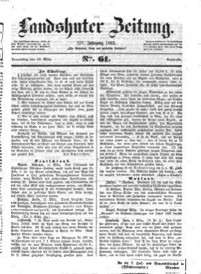 Landshuter Zeitung Donnerstag 13. März 1862