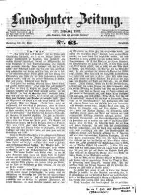 Landshuter Zeitung Samstag 15. März 1862