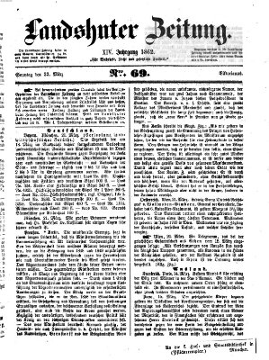 Landshuter Zeitung Sonntag 23. März 1862