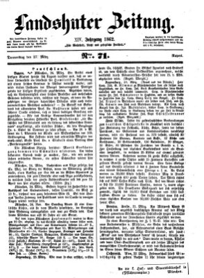 Landshuter Zeitung Donnerstag 27. März 1862